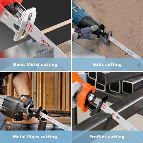 25 Pack 6 Inch 18 TPI Reciprocating Saw Blades for Sheet Metal, Pipes, Nails, Profiles - Bi-Metal Sawzall Blades With 8% Cobalt for Longer Life and Faster Cutting Speed in Saudi Arabia