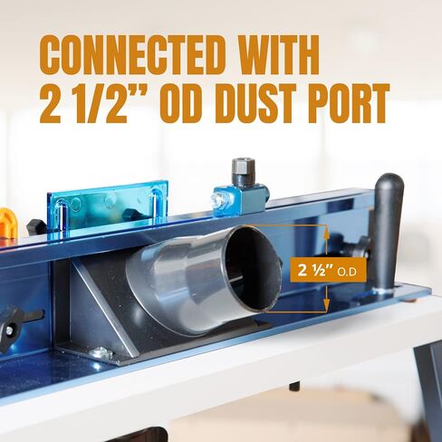 POWERTEC Router Table Fence Kit Deluxe System 3-3/8" Tall 24" Long, Router Table Top, Routing Tables for Woodworking w/Reversible Flip Stop, Dust Port, Adjustable Bit Guard, Featherboard - 71536E in Saudi Arabia