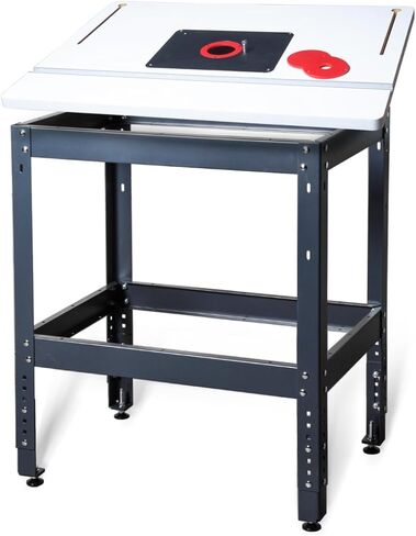 POWERTEC Router Table Fence Kit Deluxe System 3-3/8" Tall 24" Long, Router Table Top, Routing Tables for Woodworking w/Reversible Flip Stop, Dust Port, Adjustable Bit Guard, Featherboard - 71536E in Saudi Arabia