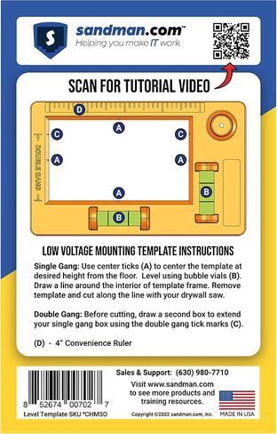 Low Voltage Mounting Bracket Template (Template - Single) in Saudi Arabia