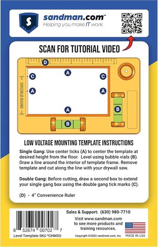 Low Voltage Mounting Bracket Template (Template - Single) in Saudi Arabia