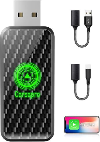 Wireless CarPlay Adapter for iPhone, CarPlay Dongle Converts Factory Wired CarPlay to Wireless Connection Zero Latency, Fast & Stable, Carplay Wireless Adapter Converter for Cars in Saudi Arabia