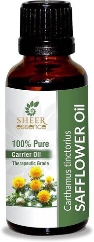 Safflower Oil 15 ML (0.51 Fl.OZ) | 100% Pure Natural Undiluted Uncut Therapeutic Grade Carthamus Tinctorius Carrier Oil in Saudi Arabia