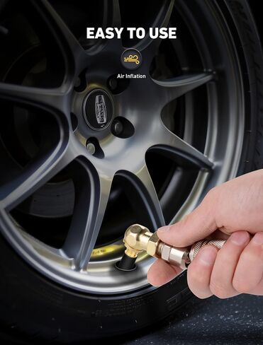 SARDVISA 2-Packs Portable Air Chucks, Solid Metal Closed Ball Air Chuck with 1/4" NPT Standard Quick Plug, Tire Inflator Gauge Nozzle for Air Compressor Accessories in Saudi Arabia
