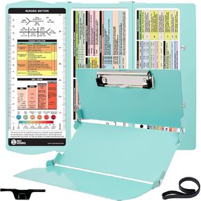 First Lifesaver Nursing Clipboard 3 Layers Aluminum Foldable Nurse Clipboards for Nurses, Nursing Students and Doctors (Pink Marble)
