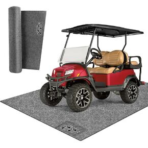 Golf Cart Premium Garage Floor Mat-Waterproof Anti-Slip Thickened Mat for Golf Cart Motorcycle Mower ATV UTV Parking Mat-106'' x 59''