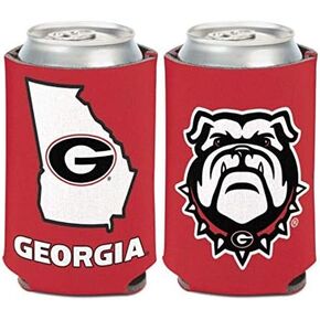 WinCraft NCAA University Georgia Bulldogs 1 Pack 12 oz. 2-Sided Can Cooler