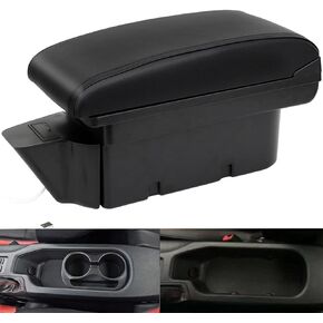 Consoles Armrest For TOYOTA 86 GT86 / Subaru Brz Center Dual Storage Box for Scion FR-S 2012-2020 (Red Stitches)