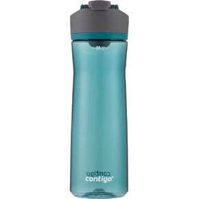 Contigo Cortland Spill-Proof Water Bottle, BPA-Free Plastic Water Bottle with Leak-Proof Lid and Carry Handle, Dishwasher Safe, Spirulina 24oz