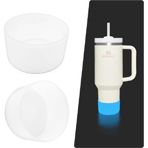 2-Pack Silicone Luminous Boot for Stanley Cup 30 oz, Bottom Protector for Stanley 40 oz Tumbler Accessories, Bottom Boots for Stanley IceFlow 30 20 oz, Boot Sleeve Cover for Stanley