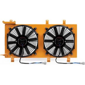 Mishimoto Performance Aluminum Fan Shroud Kit Compatible with Subaru Impreza WRX/STI 2001-2007, Gold