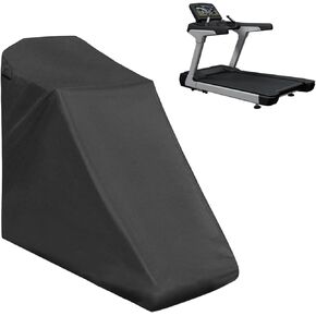 OwnMy Waterproof Treadmill Cover Outdoor Treadmill Dust Cover - Dustproof Running Machine Cover with Drawstring Zipper, Black Large Treadmill Protective Cover Windproof Treadmill Cover for Home Gym