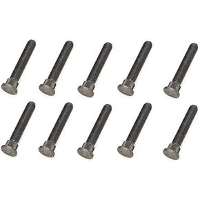 (Set of Ten Studs) 1" Longer Than Stock Wheel Stud Bolt for 1965-2004 Ford Mustang, 1973-1987 Chevy C10, Extended Extra Length, Grade 8