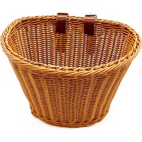Bicycle Basket Cute Good Looking Baskets for Bike to Place Belongings Bicycle Basket Accessories with Leather Belt Easy to Attach Bicycle Front Handlebar Bicycle Basket in Kuwait