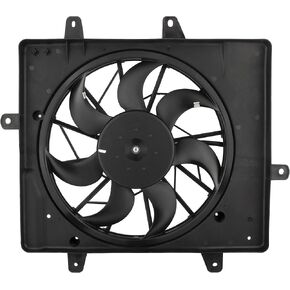 BOXI 620-440 Radiator Condenser Cooling Fan Assembly Fits for Chrysler PT Cruiser 2001-2008 2.4L L4 with 3-Pin Connector (Replaces 5017407AA)