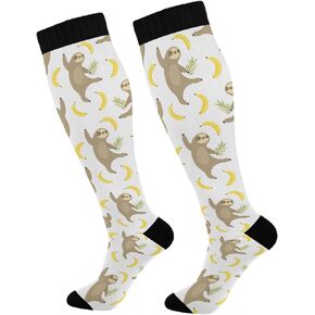 Spider Web Women's Compression Socks Halloween Cobweb Athletic Tube Sock Knee High Socks