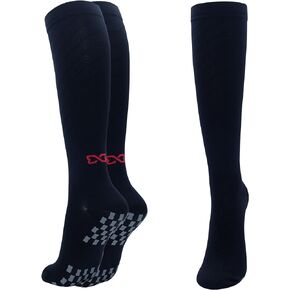 WE FOOT Dual Grip PLUS جوارب رياضية مضغوطة للركبة جوارب مضادة للانزلاق للرجال والنساء الجري ضغط الماراثون