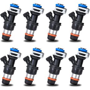 8 Pcs Fuel Injectors 4 Holes 17113553 Compatible with Sierra Silverado Suburban Savana Yukon 2001-2007 1500HD 4-Door 4.8L 5.3L 6.0L