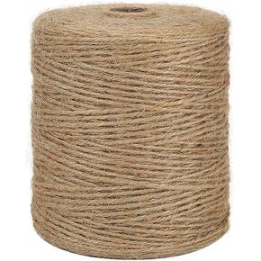 Tenn Well Natural Jute Twine, 984 Feet 2mm Jute Garden Twine, Brown Twine String for Arts and Crafts, Gardening, Gift Wrapping, Bundling, Recycling