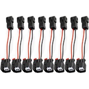 Huayicarbpart 8PCS New Fuel Injector Connector Adapter EV1 to EV6/EV14 USCAR LS1 LS2 LS3 LT1 Harness Pigtail in Saudi Arabia