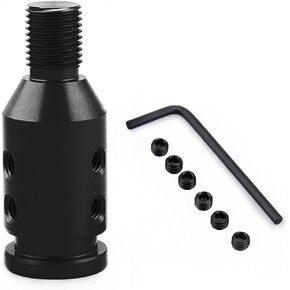 5 Speed Car Racing Gear Shift Shifter knob, Resin Polished Round Ball Shift Knob with 3 Adapters Compatible with Manual Car(Mini Black 5