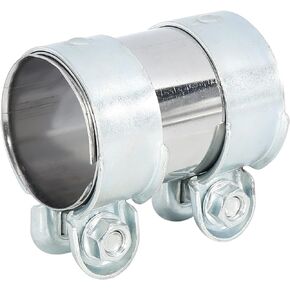 Exhaust Pipe Sleeve Connector Clamp Coupler 1K0253141M 56 x 94 mm Exhaust Band Clamp Sleeve for Volkswagen Golf 1991-2006,2010-2013 Stainless Steel Silver Tone