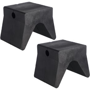 2 Pcs Boat Trailer Rubber Bow 3" Width x 4" Span Black Boat Trailer Y Bow Boat Trailer Bow Stop with 1/2" Mounting Hole for Boat Accessories Parts