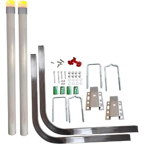 Boat Trailer Guide-ons-40, 2 * 316L Stainless Steel Trailer Post Guide on, 2*UPVC Tube Trailer Guide Bars, with LED-Lighted PVC Tube Covers,mounting Hardware Included