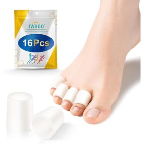 Toe Protectors for Women & Men, Corn Pads Removers for Toes(16 Pcs), Silicone Toe Sleeves for Pinky Toes, Gel Toe Caps for Foot Pain Relief, Toe Cushion for Ingrown Toenails, Blisters, Hammer Toes