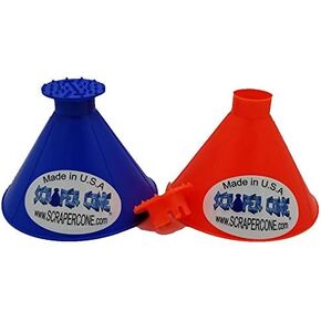 2 Pack of The SCRAPER CONE The Original Ice Scraper, Snow Removal Made in The USA Magical Frost Removal Funnel Shaped Cleaning Tool Car Windshield Deicer Magic Scrapers Instascrape Shovel Brush