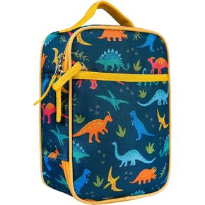 Wildkin Kids Eco Lunch Bag for Boys and Girls, Perfect for Elementary Stylish Reusable Lunch Bag, Keep Your Food Fresh for School & Travel Lunch Bags for Kids (Jurassic)