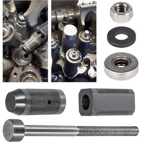 9U-6891 Injector Sleeve Cup Remover & Installer Tool 6pcs Kit Compatible with CAT Caterpillar 3406E C10 C12 C15 C16 C18 Engine Heavy Duty Steel Tools