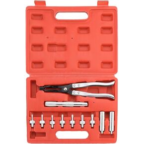 11PCS Valve Stem Seal Remover and Installer Tool Kit | Pliers, Drive Handle, Sockets, Adapters - Car Engine Repair and Maintenance
