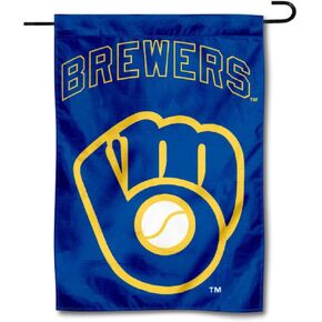 WinCraft Milwaukee Brewers Retro Throwback Glove Double Sided Garden Flag