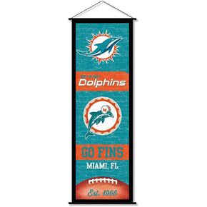 Miami Dolphins Banner and Scroll Sign