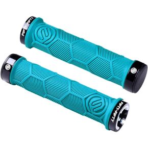 FIFTY-FIFTY Double Lock-On Mountain Bike Grips, Bicycle Handlebar Locking Grips, Non-Slip MTB Handle Grips