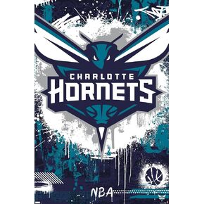 Trends International NBA Charlotte Hornets - Maximalist Logo 23 Wall Poster