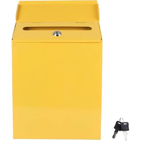 Alipis 1pc Tin Mailbox cajas fuertes para guardar Dinero Locking Wall Mount Mailbox Newspaper Mailbox Vintage Locking Mailbox Outside mailboxes Small Coin Box Office Iron High Capacity