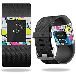غلاف MightySkins متوافق مع ساعة Fitbit Surge Cover Skins الرائعة في الثمانينات