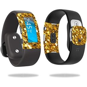 MightySkins Skin Compatible with Microsoft Band 2 Cover Skins Sticker Watch Gold Chips