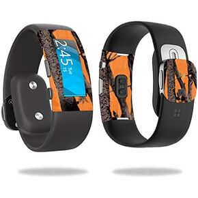 MightySkins Skin Compatible with Microsoft Band 2 Cover Skins Sticker Watch Orange Camo