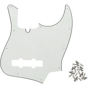Aged Pearl Jazz Bass Pickguard 10 Hole Guitar Pickguard for 4 String Fender Jazz Bass Modern Style