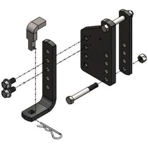 Blue Ox BXW4046 TrackPro L-Bracket Kit - Passenger Side