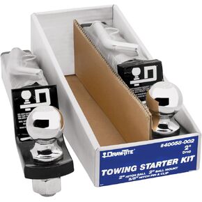 Draw-Tite DrawTite 40058-002 Trailer Hitch Ball Mount Starter Kit, 7,500 lbs. Capacity, Fits 2 in. Receiver, 2 in. Drop, Black (2 Pack)