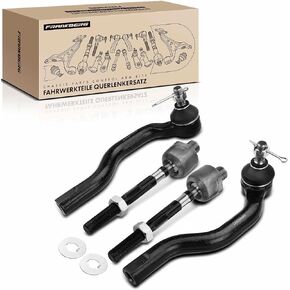 A-Premium Set of 4, Front Inner & Outer Tie Rod End Kit, Compatible with Honda Civic 2006 2007 2008 2009 2010 2011, Replace # ES800373 ES800374