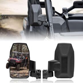 SAUTVS Adjustable Folding Side Rear View Mirrors for Polaris Ranger 1000 XP 570 900, High-Definition Premium Side Mirrors for Polaris Ranger XP 1000 900 570 Crew Diesel 2017-2024 Accessories (2PCS)