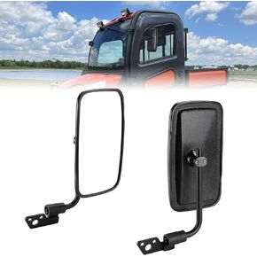 KEMIMOTO UTV Side View Mirrors，2pcs Rear View Mirrors Kit Compatible with Kubota RTV X1100C, Adjustable Convex View Mirror, Easier Install Door Hinge Mirror