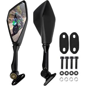 Ninja 300 Mirrors，Universal Motorcycle Mirrors Compatible with Kawasaki Ninja 400 2018-2023 Ninja 300 250 636 ZX6R 2011-2018 ABS Mirrors Anti-glare Foldable Motorcycle Side Rear View Mirror