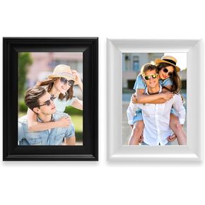 5x7 Picture Frames with a Heart Decoration, Wooden Photo Frame with a Detachable Heart Ornament for Wall and Tabletop Display, Fit for Women Lovers Mother's Day Photos, White
