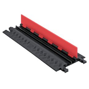 Guard Dog GD2X75-ST-O/B Polyurethane Heavy Duty 2 Channel Low Profile Cable Protector with Standard Ramp, Orange Lid with Black Ramp, 36" Length, 11.94" Width, 1.25" Height